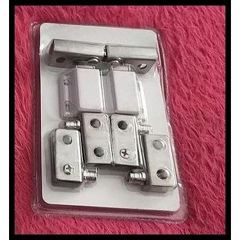Engsel Pivot Lemari Kaca Komplit Magnet Kaca Pintu Double Showcase