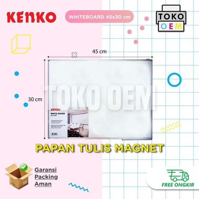 

Kenko Magnetic White Board Papan Tulis Magnetik 45 X 30Cm