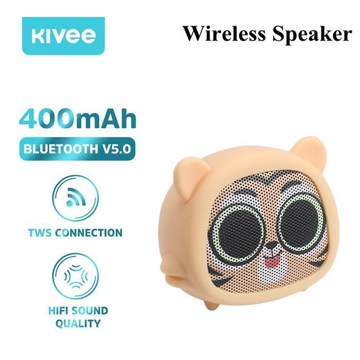 KIVEE Wireless Portable Bluetooth speaker MW12 kado & hadiah HARIMAU