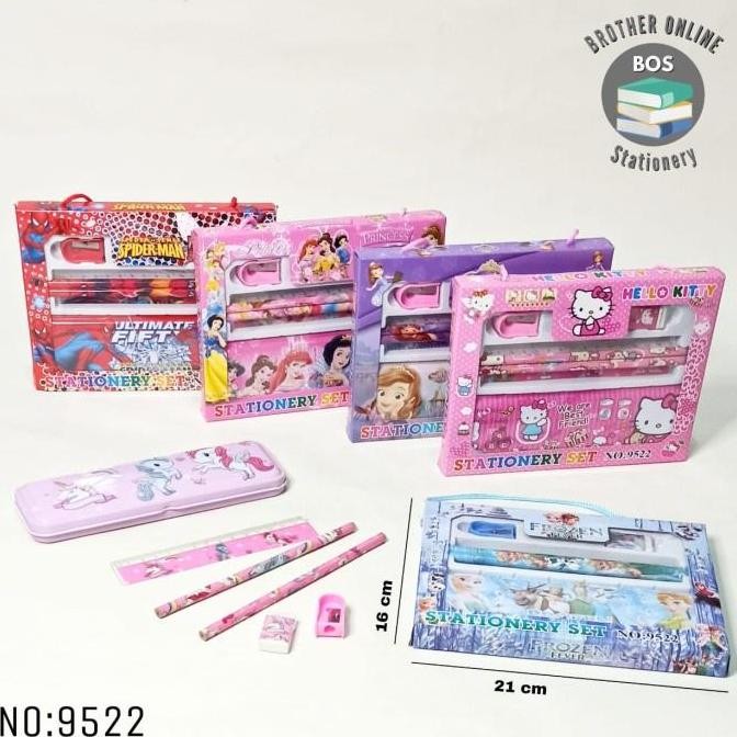 

Bos Set Alat Tulis Fancy Set/Stationery Set/Kado Anak/Hampers/Paket Pensil