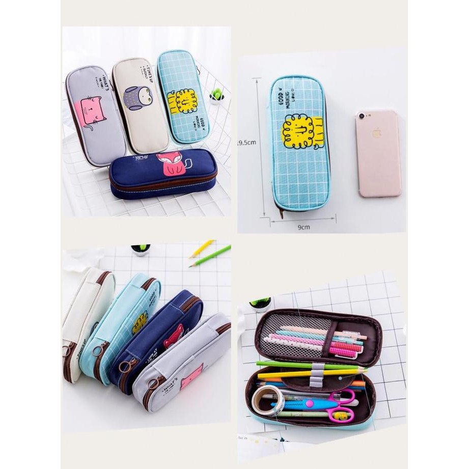 

New Good Morning Cute Animal Pencil Case, Pencil Pouch, Kotak Pensil