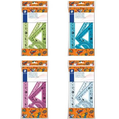 

Set Penggaris Staedtler Set Geometri 569Pb4Co1S Karakter Comic (Isi 4)