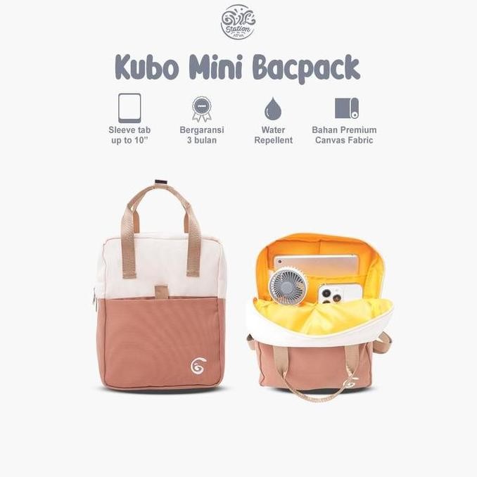 Tas Tablet 10 11 Inch Ransel Backpack Wanita Mini Kecil Canvas Premium Polos