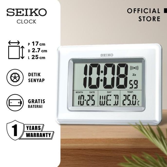 

Jam Weker Beker Seiko Digital QHL058W All Feature Folding Stand ORI JS