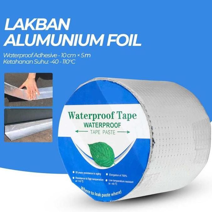 Promo Lakban Tape Alumunium Foil Waterproof Anti Air Bocor Atap COD