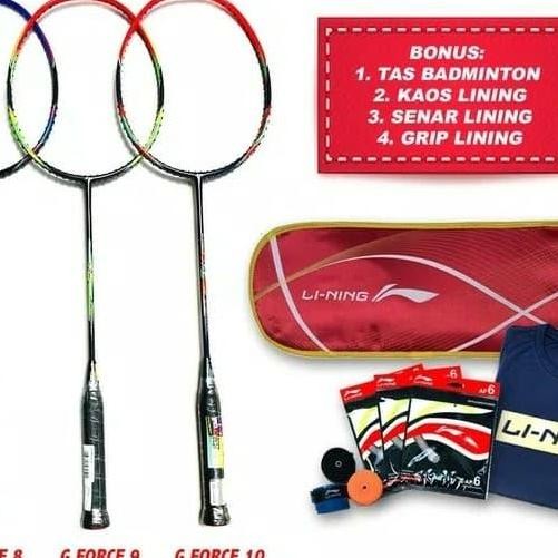 Sale Raket Badminton Li-Ning G Force 8 / 9 / 10 Original | Bonus Cover