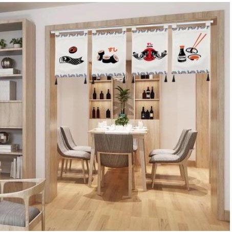 Noren tirai jepang hiasan rumah restoran rumah makan korea by request