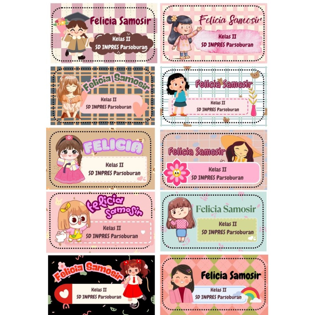 

Stiker label nama