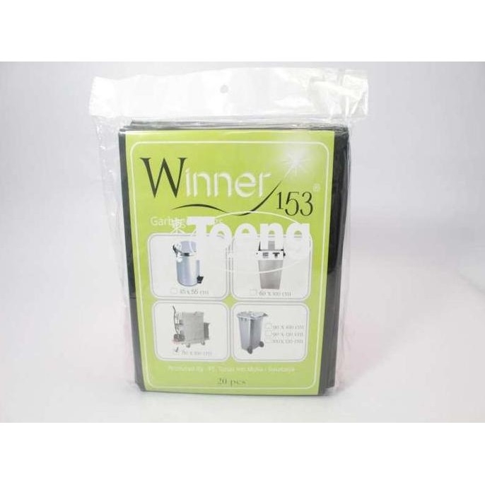 Kantong Sampah 80X100 Hitam (20Pcs) Winner / Kantong Plastik Sampah