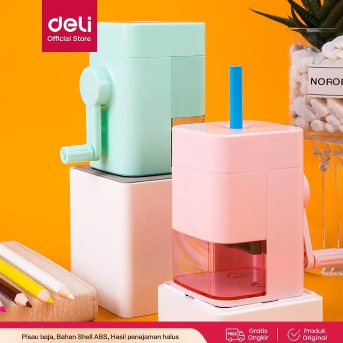 

Deli Auto-feed Rautan Pensil Putar 8mm Pisau ekstra tajam ER10604 Hm