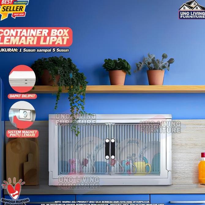 Container Box Lipat Lemari Susun Plastik Serbaguna Fawsline Lemari Lipat Lemari Serbaguna TU
