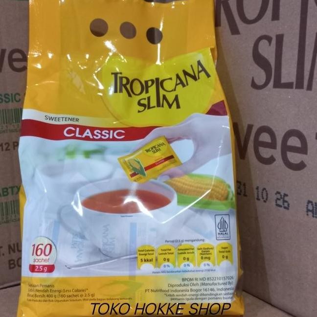 

Baru Tropicana Slim Sweetener Classic 160 Sachet - Pemanis Rendah Kalori Diet Diabetes