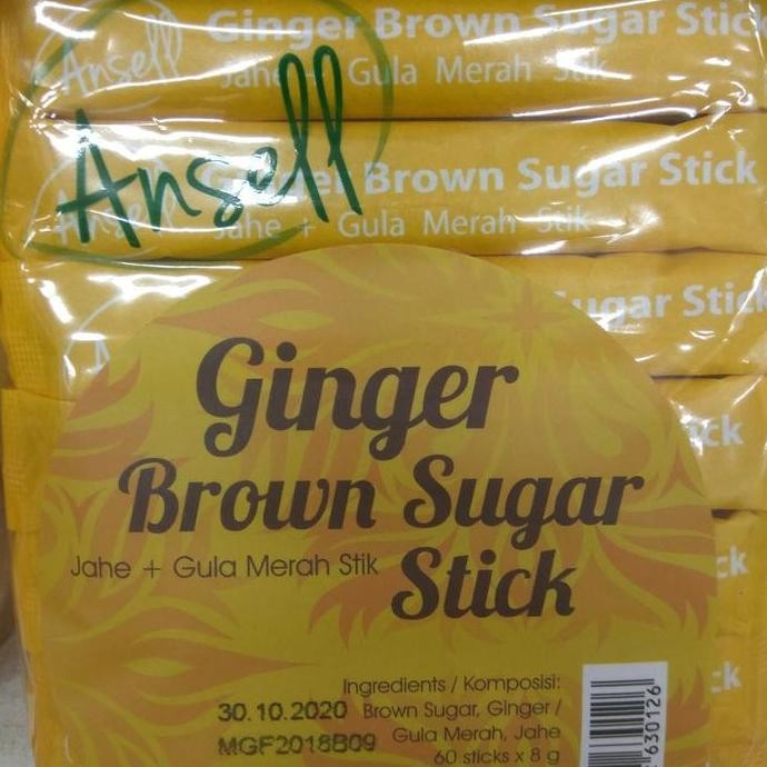 

Baru Ansell Ginger Brown Sugar Stick 60x8gr - Gula Merah Jahe Minuman Sachet