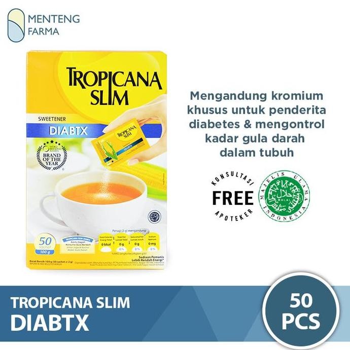 

Baru Tropicana Slim Diabtx 50 Sachet - Gula Diet Bebas Kalori untuk Diabetes