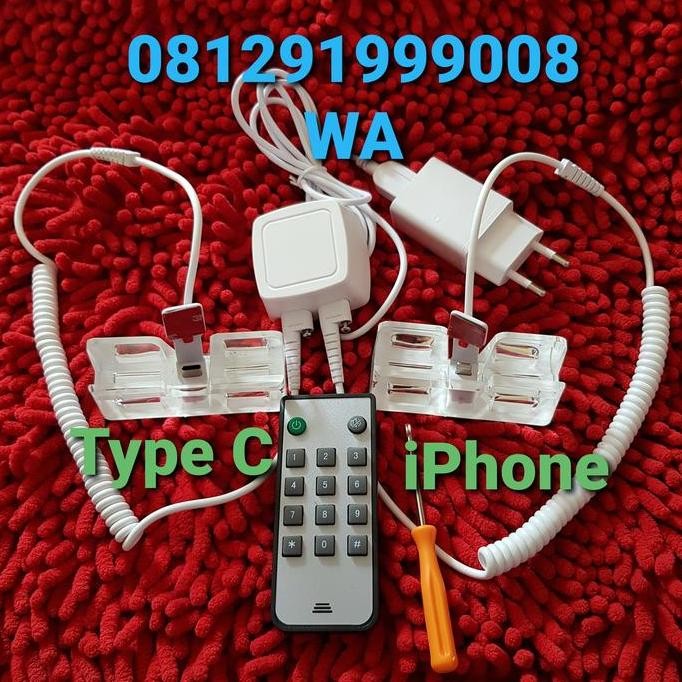 Baru Alarm Display Pengaman HP - Holder Anti Maling iPhone Samsung Universal