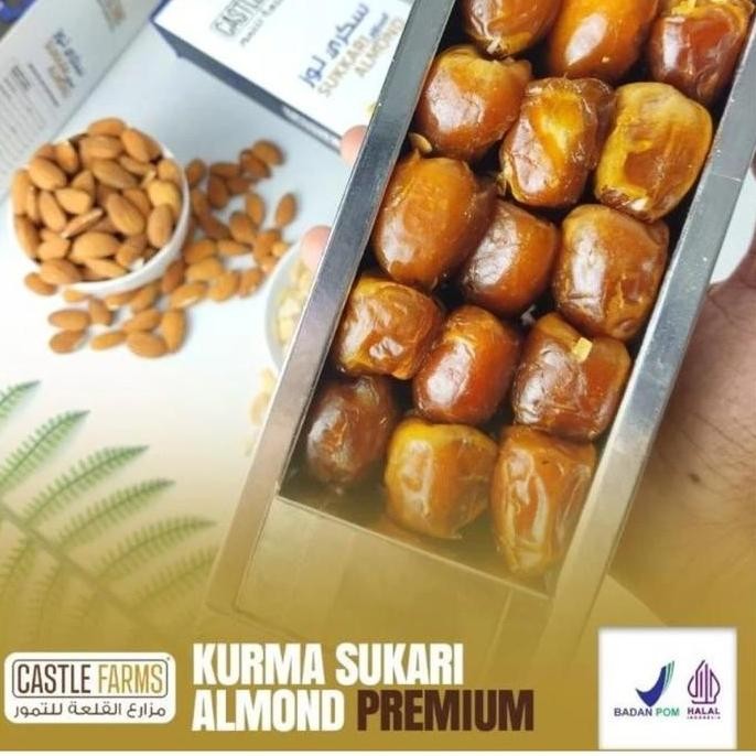 

Kurma Sukari Almond Premium 500 gram Castle Farm
