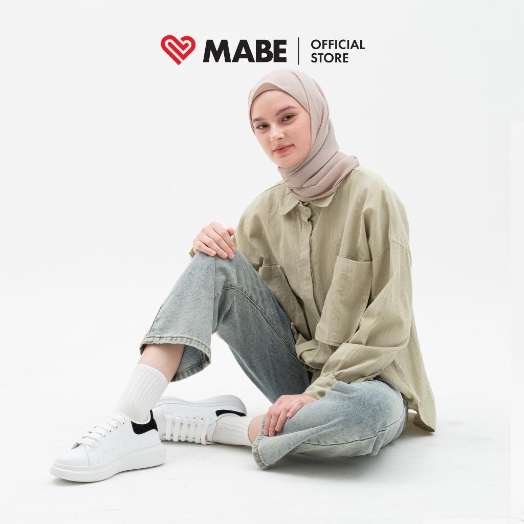 Uw Mabe Namjoon Sepatu Sneakers Wanita Import Putih Kerja Kasual Shoes White