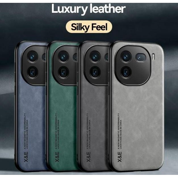 Baru Case iQOO 12 5G Leather Magnetic Suede Kulit Domba Casing Elegan Vivo