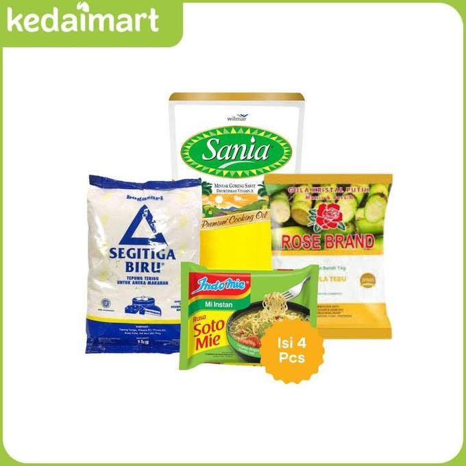 

Baru Paket Sembako Spesial E Gula, Mie Instan, Minyak, Tepung Terigu