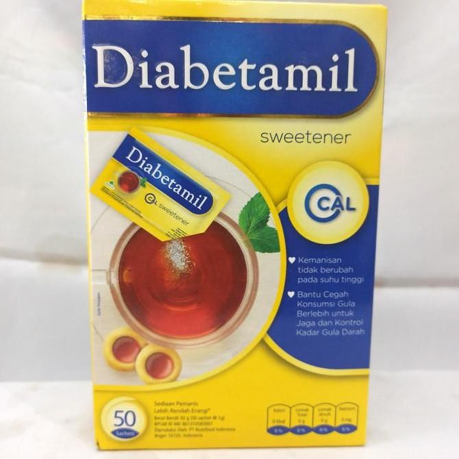 

Baru Diabetamil Sweetener 50 Sachet - Gula Rendah Kalori Non Diabetik