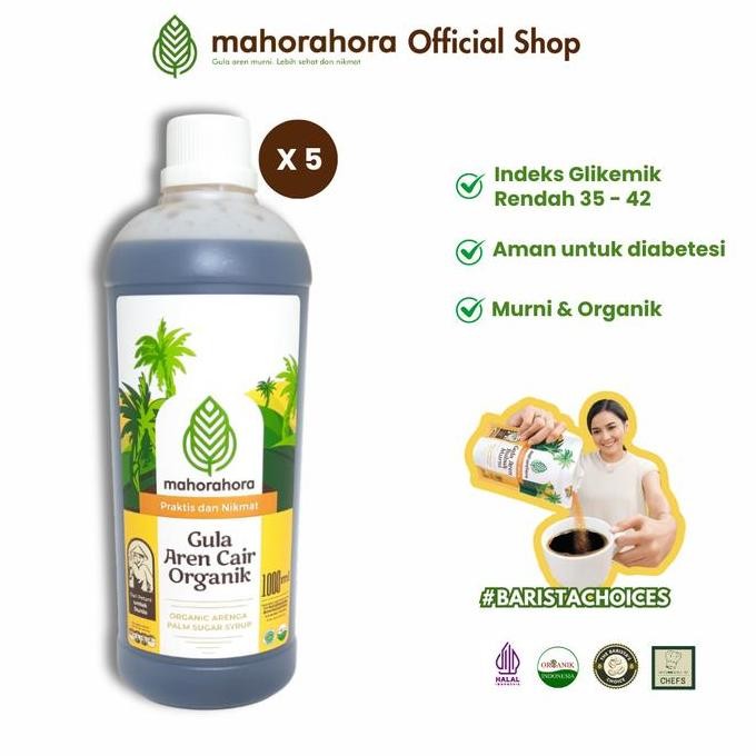 

Baru Paket Gula Aren Cair Mahorahora 1L - Palm Sugar Organik Murni Premium Hemat