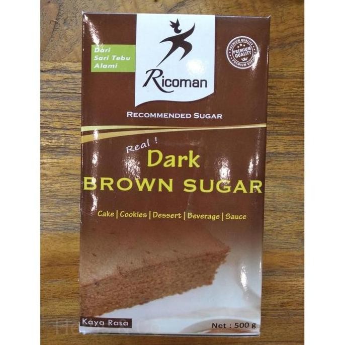 

Baru Ricoman Dark Brown Sugar 500gr | Gula Coklat Extra Dark