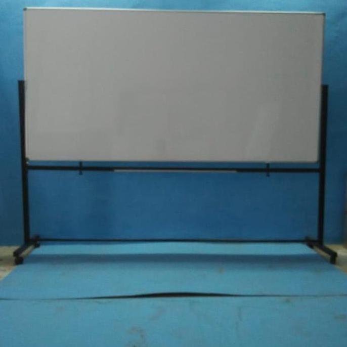 

White Board / Papan Tulis Sakana Uk.120 X 180Cm 2 Muka Pakai Kaki