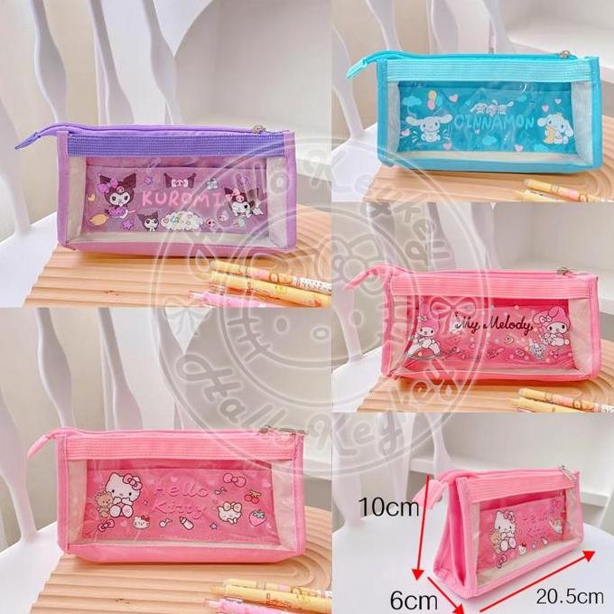 

Tempat Pensil Sekat 6 Hello Kitty Melody Kuromi Cinnamoroll