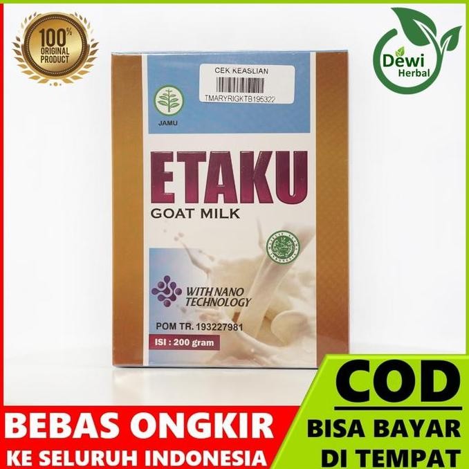 

Sale Susu Kambing Etaku Obat Asam Urat Tinggi & Nyeri Sendi 100% Alami