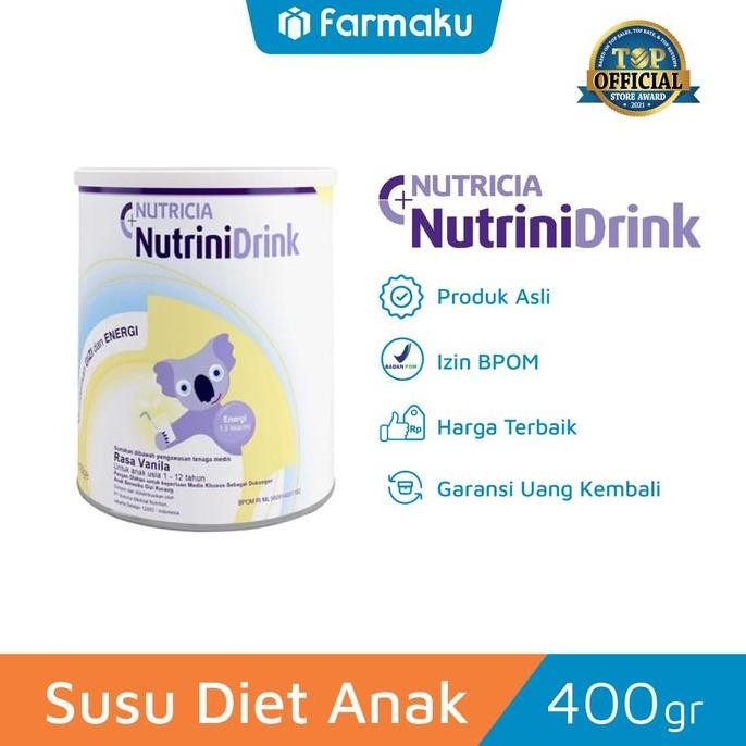 

Murah Nutrinidrink Powder Vanilla - Susu Anak 1-12 Tahun - 400 Gr