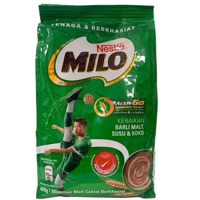 

Promo Nestle Milo Active-Go 400Gr From Malaysia / Minuman Serbuk Malt Dengan Susu Dan Cokelat 400Gr