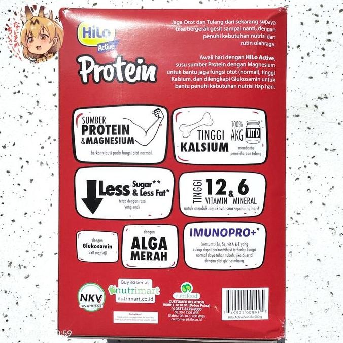

Murah Hilo Active Vanilla 500Gr - Susu Tinggi Kalsium - New
