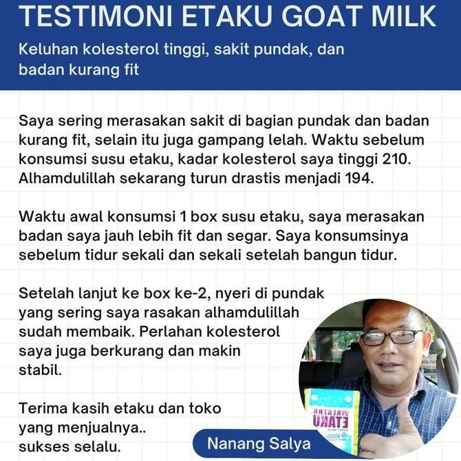 

Promo Susu Kambing Etawa Asli Jaga Kesehatan Tulang Anak/Dewasa/Lansia