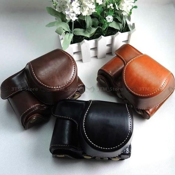 TERBARU TAS KAMERA KULIT SONY A6000 A6300 | LEATHER BAG MIRRORLESS SARUNG PELINDUNG STYLISH