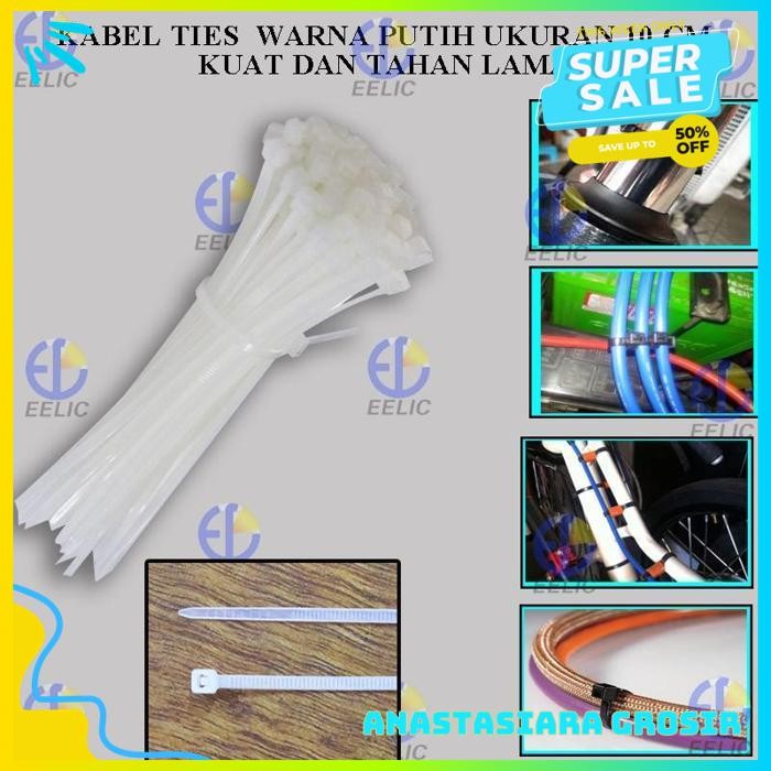 

KAT-2,5X100 ISI 100 PCS KABEL TIES 10 CM ALAT IKAT YANG KUAT DAN TAHAN LAMA GRATIS ONGKIR