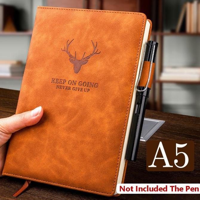 

Tersedia Buku Catatan Kerja Jurnal Tebal Cover Kulit A5 180 Lembar Brown