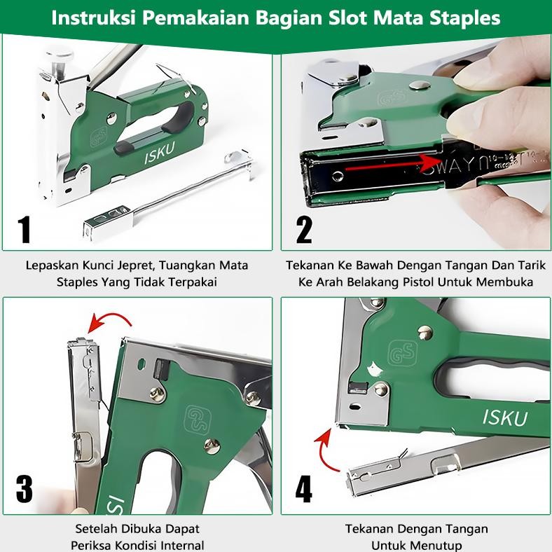 

Cod Isku Staples Tembak Jok Motor/Stapler Tembak Kayu Gun Paku Steples Tembak 3 In 1 Tacker Bisa 3 Jenis Staples Terlaris