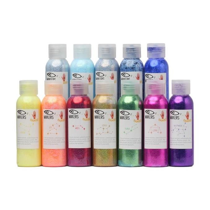 

Glitter Paint Palmistry Zodiac Set of 12 100ml by MAKERS