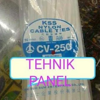 

Diskon! Cable Ties KSS CV-250 25cm x 4.8mm Putih - Kabel Ties Nylon Standar Industri