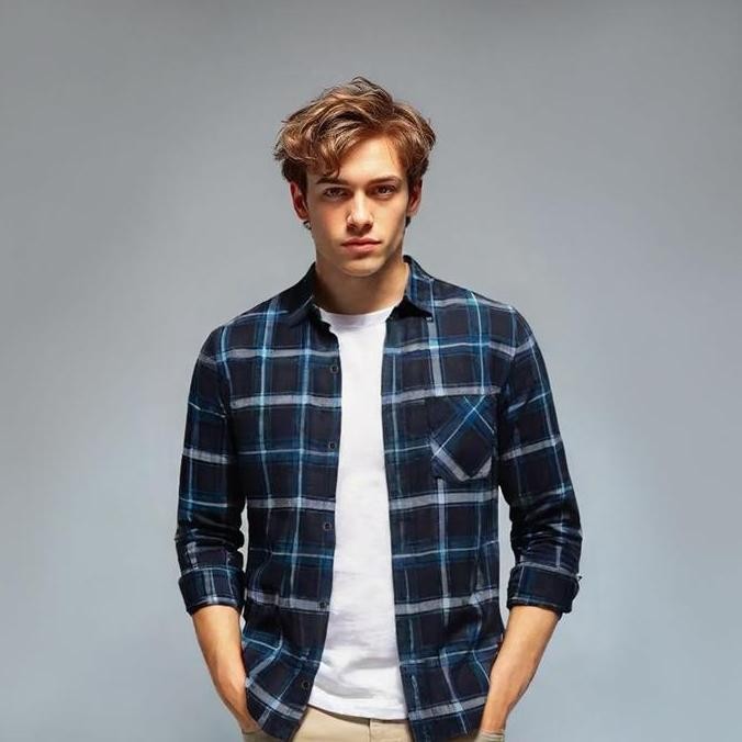 Mr Mads - Vardy Kemeja Flanel Lengan Panjang Pria Kemeja Kotak Kotak Pria Wanita