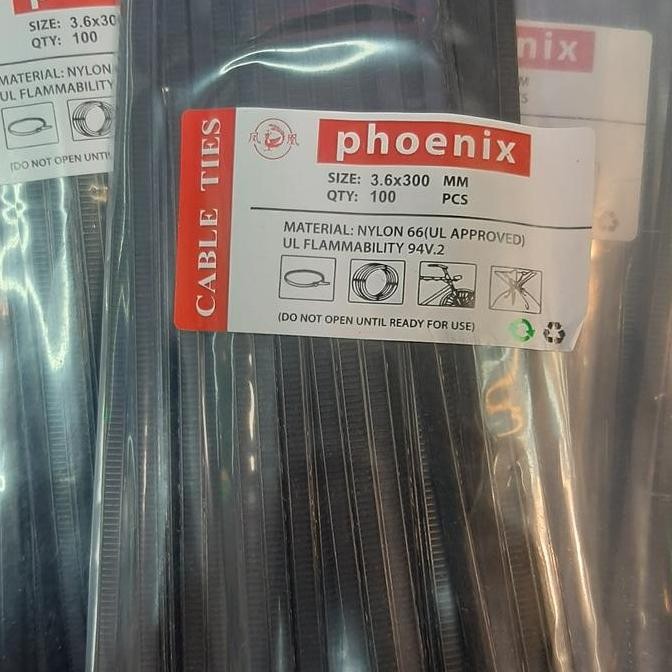 

Diskon! Cable Tie 30cm Hitam Nylon | Kabel Ties Hitam Panjang 300mm Tebal