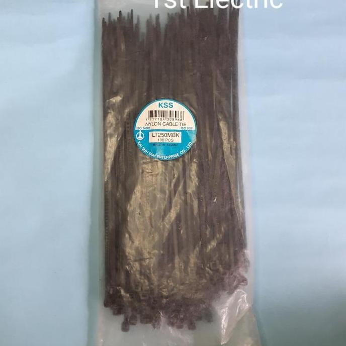 

Diskon! Cable Ties KSS LT250MBK 250x3.6mm Hitam | Kabel Tis Original LT-250MBK
