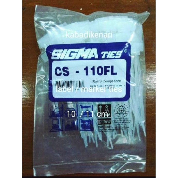 

Diskon! Label Kabel Ties SIGMA 10-11cm Marker Cable Tie - Tali Pengikat Label
