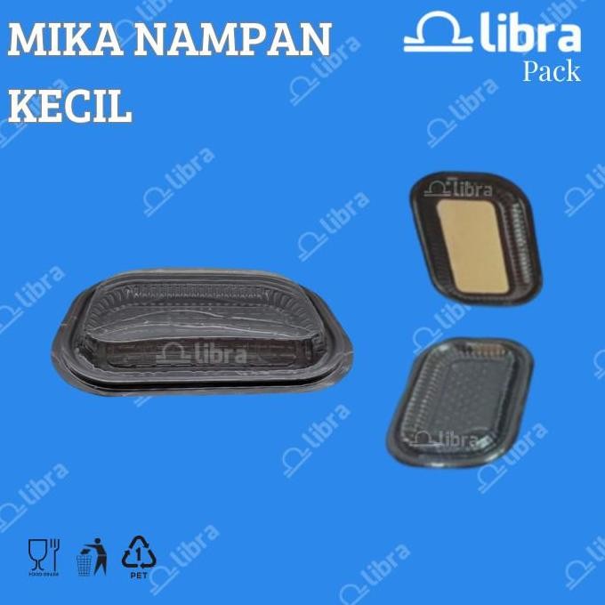 TERBARU - 100 Pcs - Mika Kue Kecil Mika Nampan Kecil Alas Kue Snack Dan Tutup