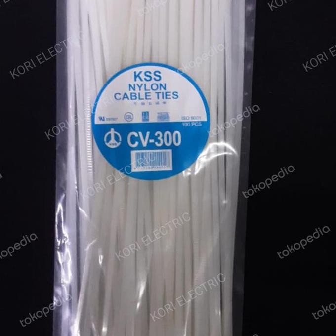 

Diskon! Kabel Ties KSS CV-300 3.6 x 300mm Putih - Isi 100pcs