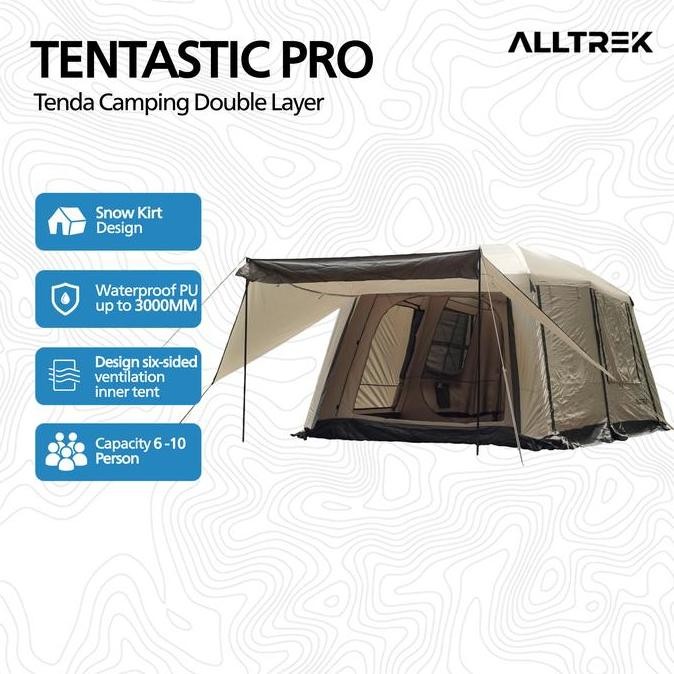 ALLTREK Tenda Camping Tentastic Outdoor 1 Bedroom + 1 Guest Room