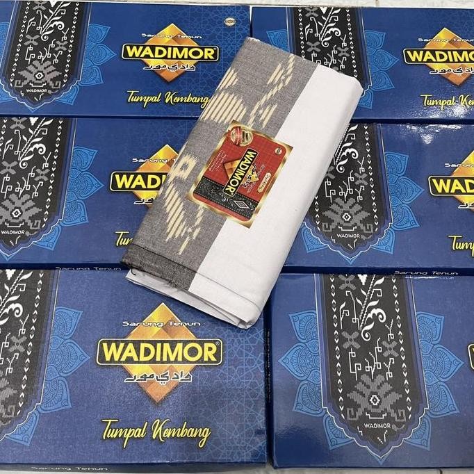 (Allthebest) SARUNG WADIMOR PUTIH POLOS TUMPAL KEMBANG MOTIF BHS EXCELLEN