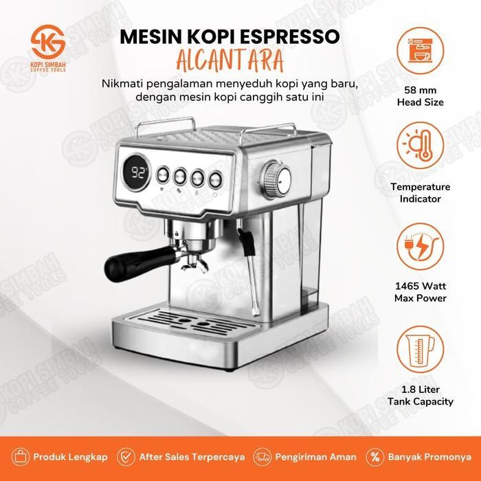 PH Mesin Espresso GUSTINO ALCANTARA EM3212 Alat Seduh Pembuat Kopi Espreso Coffee Maker Machine EM 3