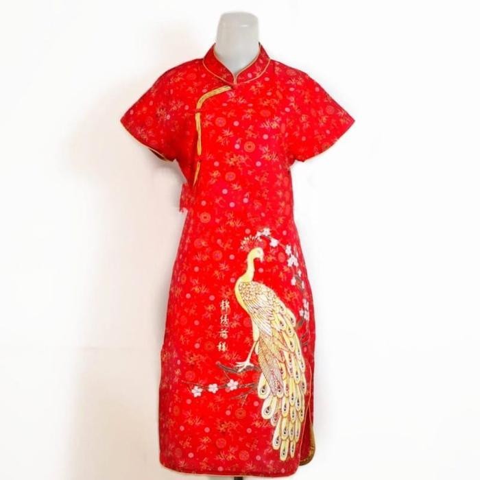 LFM CHEONGSAM MERAK DRESS WANITA DEWASA / QIPAO BAJU IMLEK SINCIA TERBARU 2023