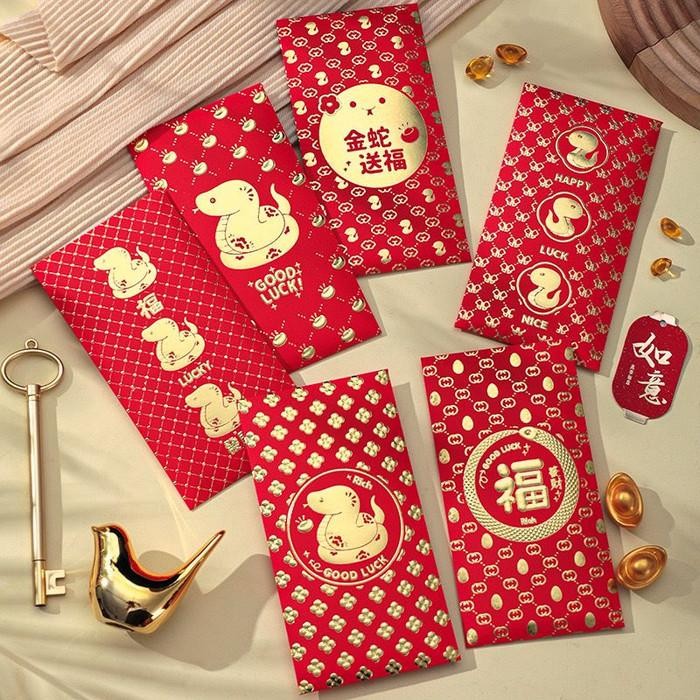 

LFM ANGPAO PREMIUM IMLEK SNAKE YEAR ISI 6 PCS amplop chinese new year ular